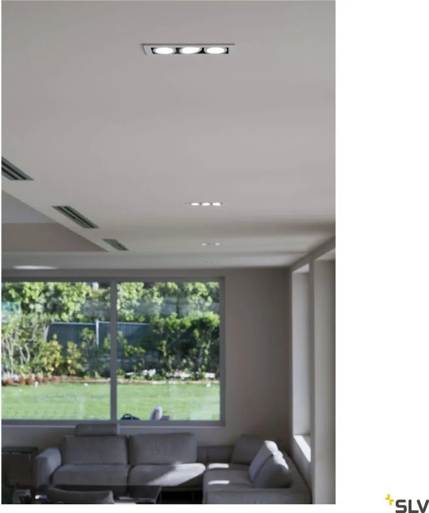 SLV KADUX 1007568 Beépíthető spotlámpa 3x20W/LED 3000K 2350lm IP20