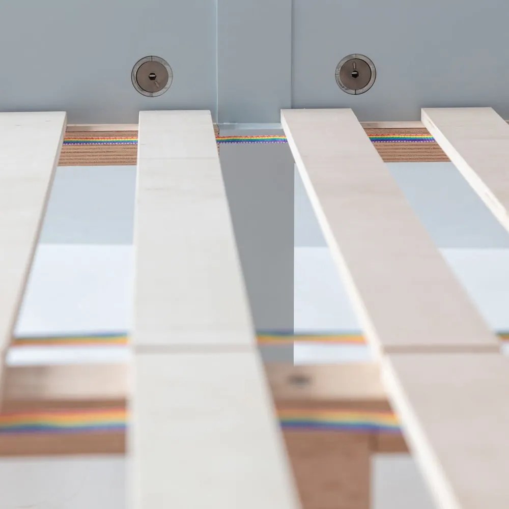 Bézs bükkfa franciaágy ágyráccsal 160x200 cm Dabi – Ragaba