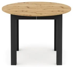 Kihúzható étkezőasztal WILY artisan tölgy/fekete