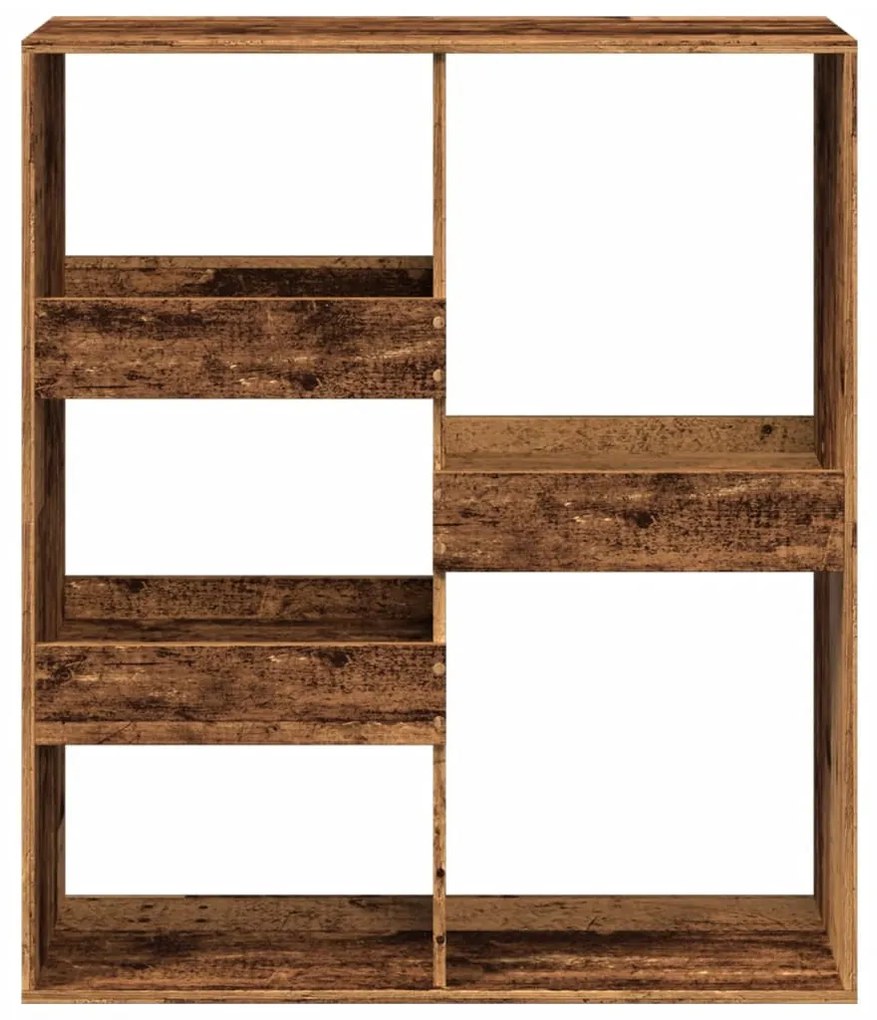 antik fa színű szerelt fa térelválasztó 100 x 33 x 115 cm