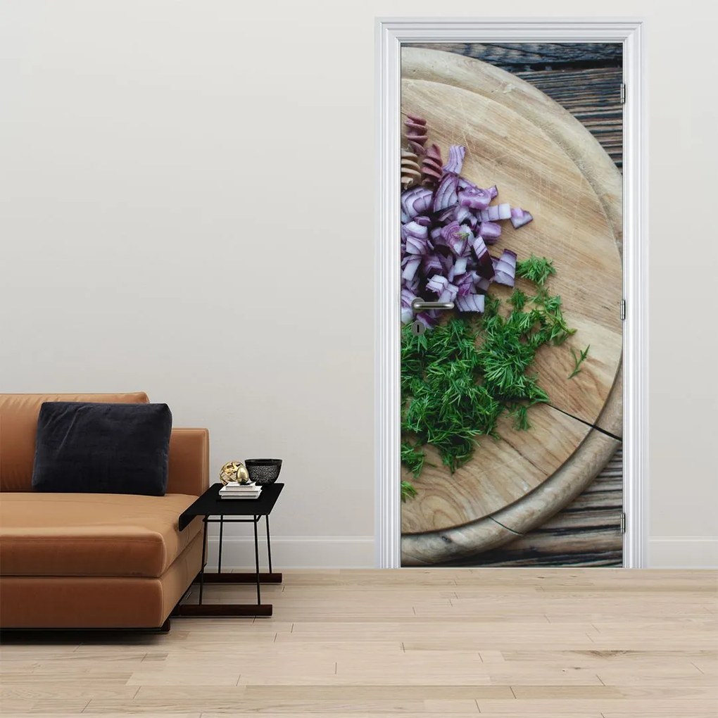 Fotótapéta ajtóra - A konyhapultról (95x205cm)