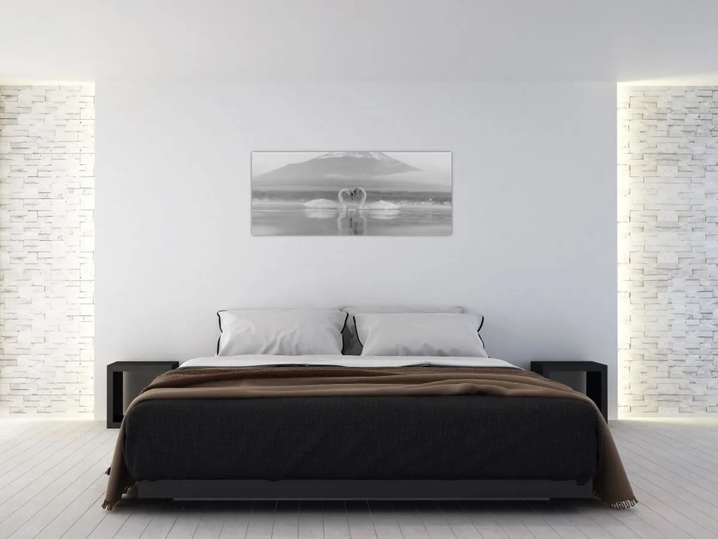 Kép - Szerelmes hattyúk (120x50 cm)
