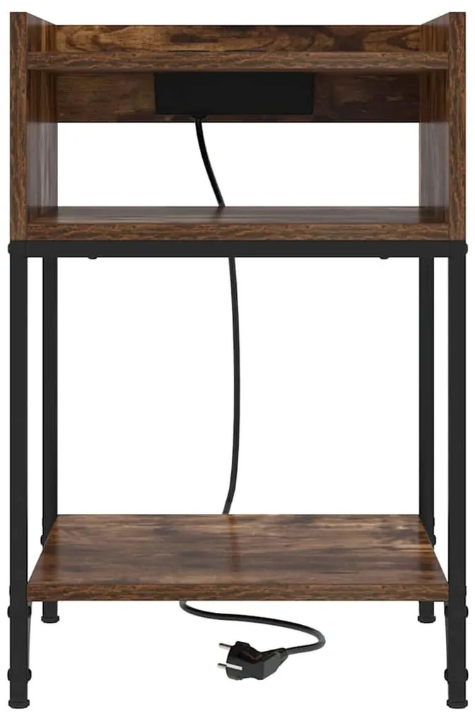 Éjjeli Szekrények 2 pcs Füstölt tölgy 40 x 40 x 61 cm Faanyag