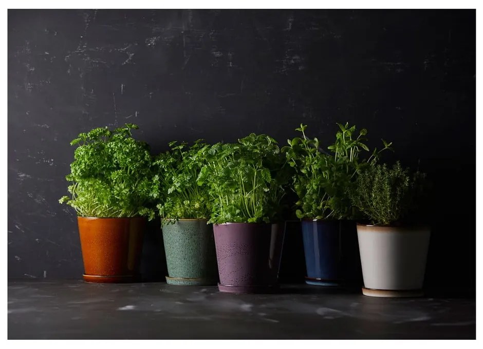 Kőedény kaspó ø 14 cm Gastro Dark Blue/Black – Bitz