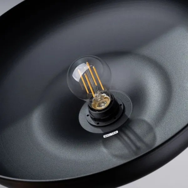 Sollux SL.1324 - Csillár zsinóron INDY 1xE27/15W/230V átm. 38 cm fekete