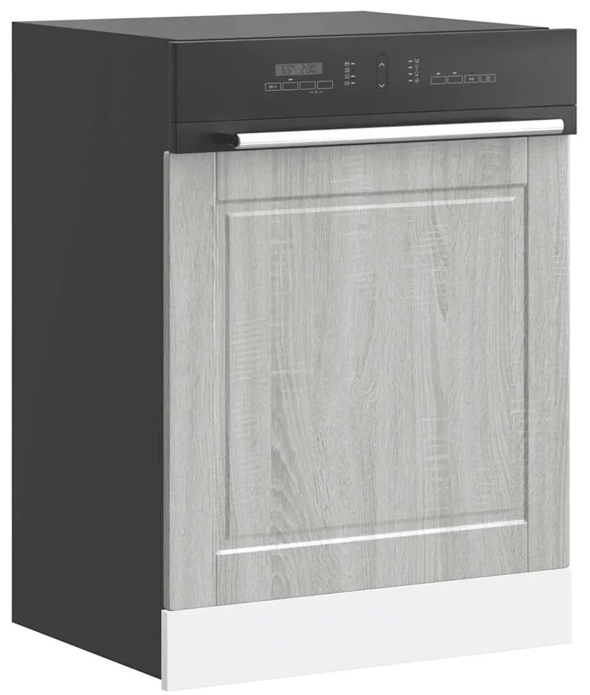 vidaXL mosogatógép panel Porto szürke sonoma 60x1,5x67 cm mérnöki fa