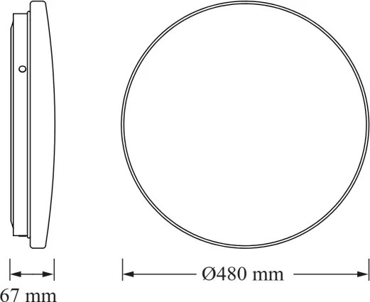 Osram - LED mennyezeti lámpatest CEILING ROUND LED/36W/230V 3000K átm. 48 cm fehér
