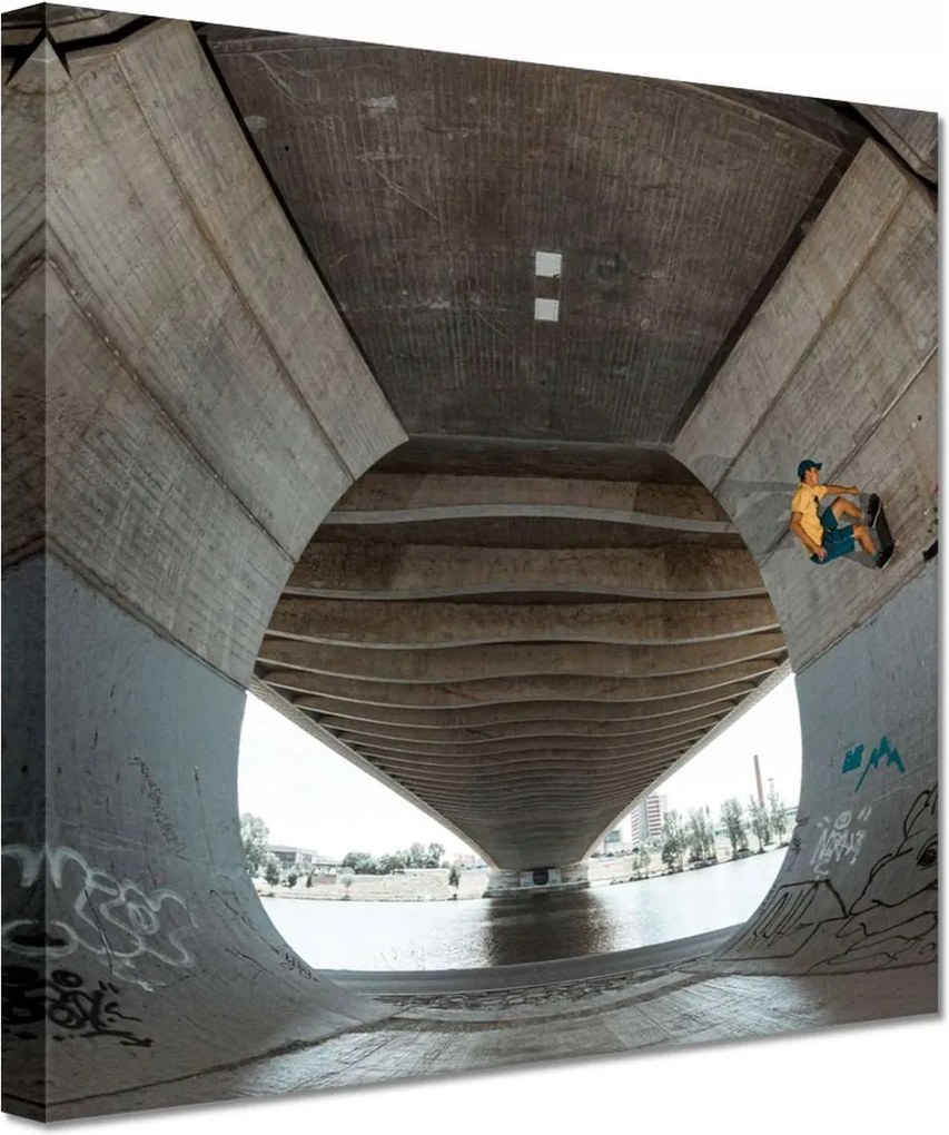 Vászonkép 60x60 Gördeszka Deszka Ugrálókötél