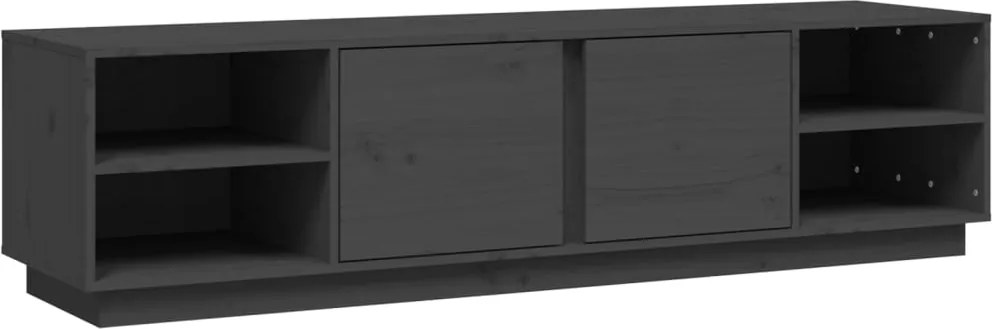 vidaXL szürke tömör fenyőfa TV-szekrény 156 x 40 x 40 cm