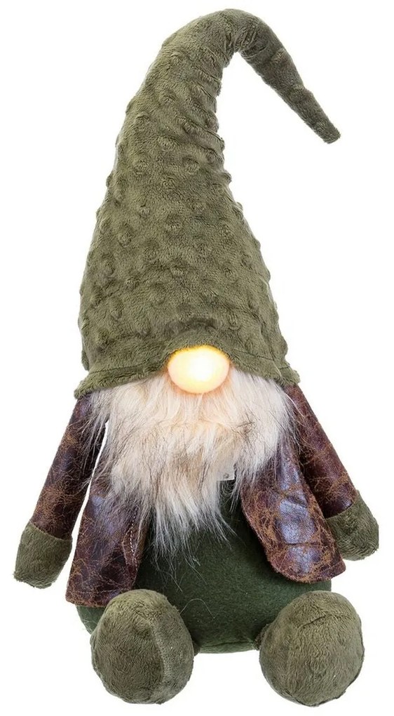 Karácsonyi textil manó zöld 50 cm