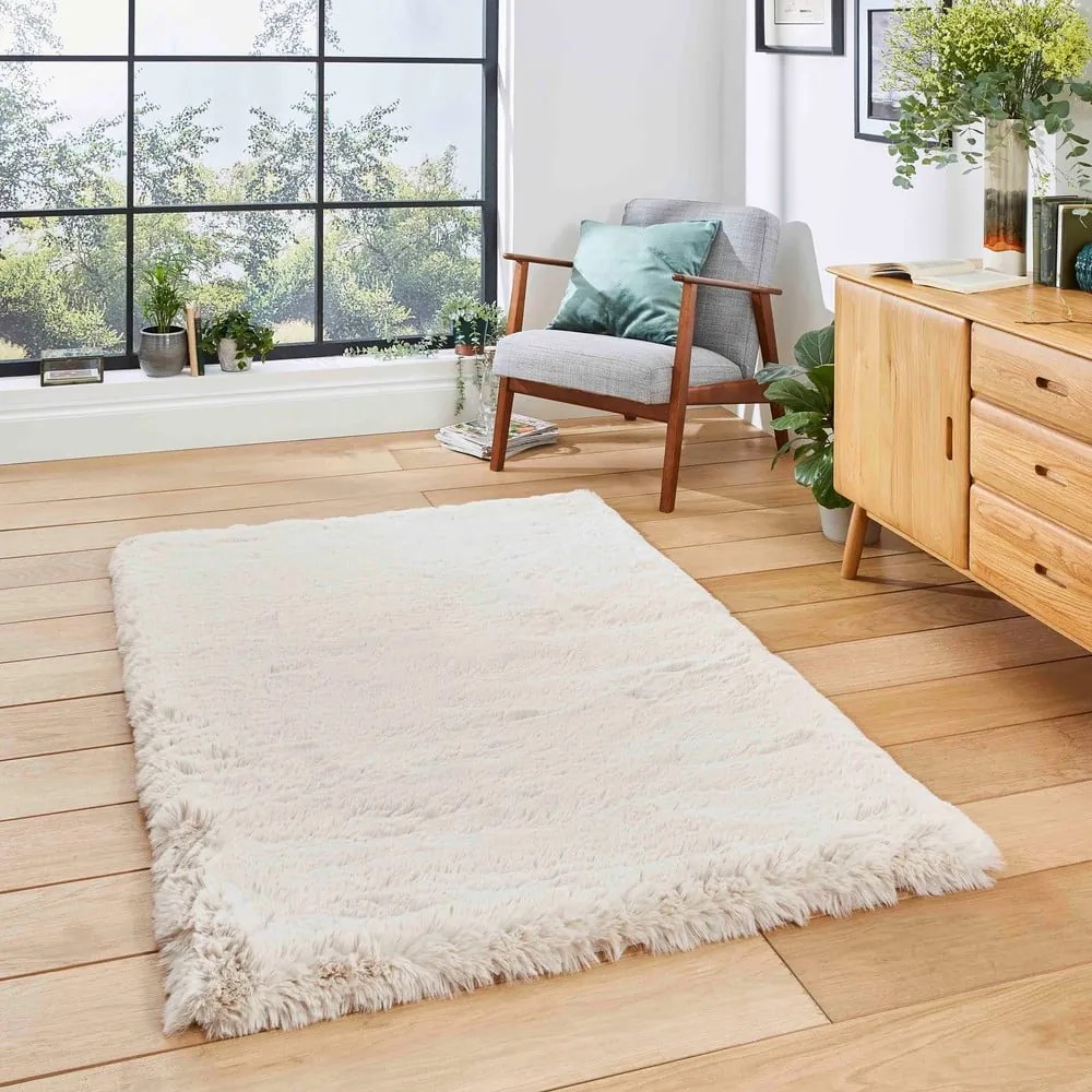 Krémszínű szőnyeg 60x120 cm Super Teddy – Think Rugs