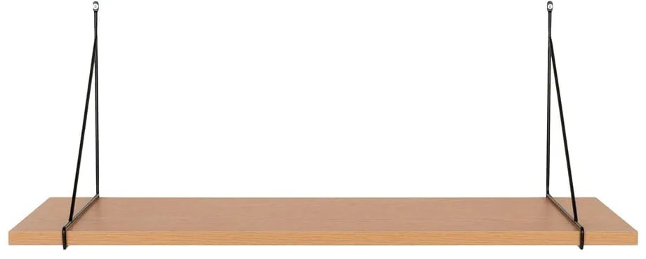 Natúr színű fali polc kőrisfa dekorral 80 cm Chiba – House Nordic
