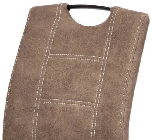 Scaun de masă modern cu bază de sanie în culoarea trufei Dcl-413