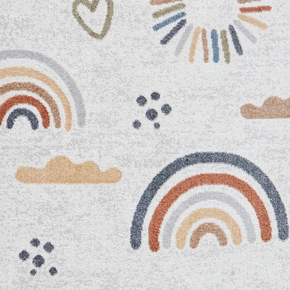 Krémszínű gyerek szőnyeg 80x150 cm Vida Kids Rainbow – Think Rugs