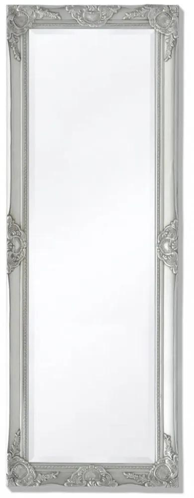 Ezüst barokk stílusú fali tükör 140 x 50 cm