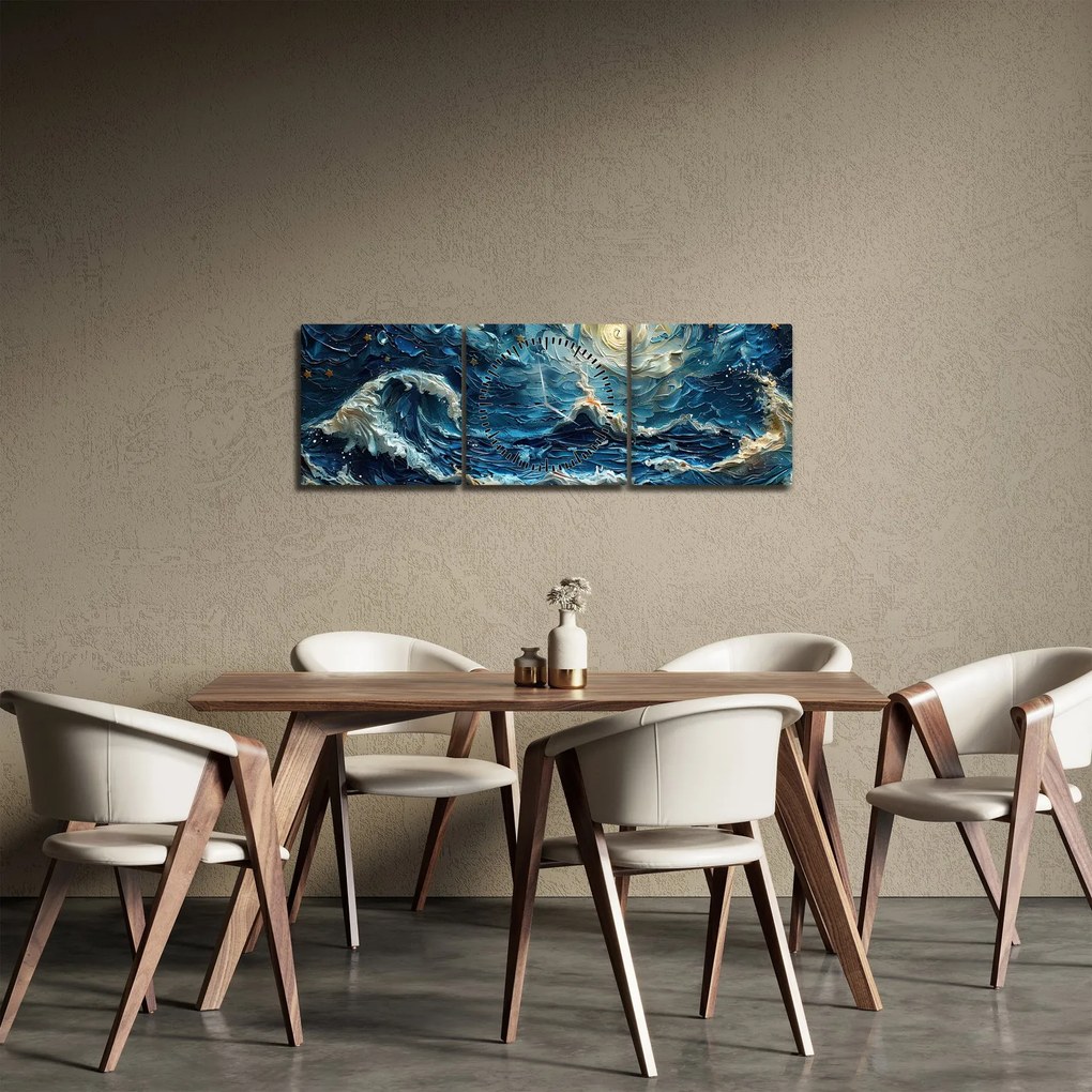 Kép - Az ég és a tenger festése (órával) (90x30 cm)