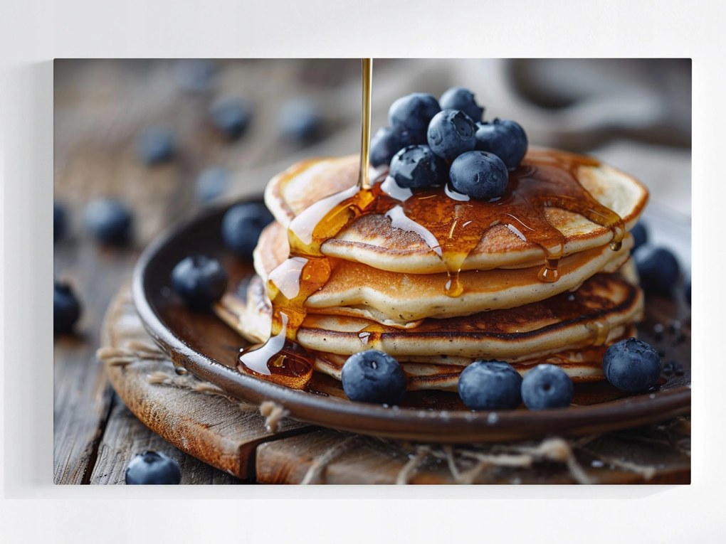 Poszter Főzés Étel Palacsinta Pancake Áfonya 120x80