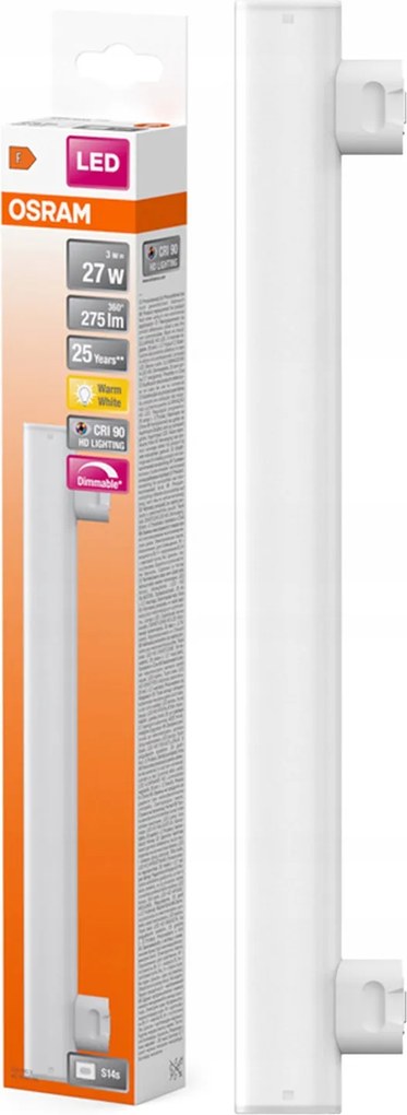 Led fénycső S14s 3W 27W 275lm CRI90 Tompítható 190° 30cm LEDinestra