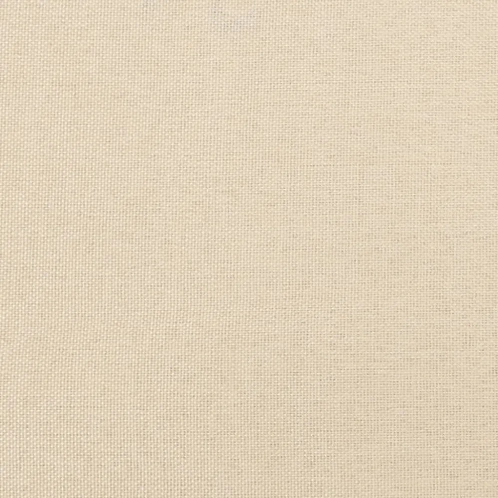 krémszínű szövet ágykeret fejtámlával matrac nélkül 90x190 cm