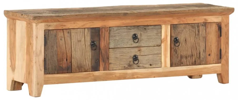 tömör akác és újrahasznosított fa tévészekrény 120x30x40 cm
