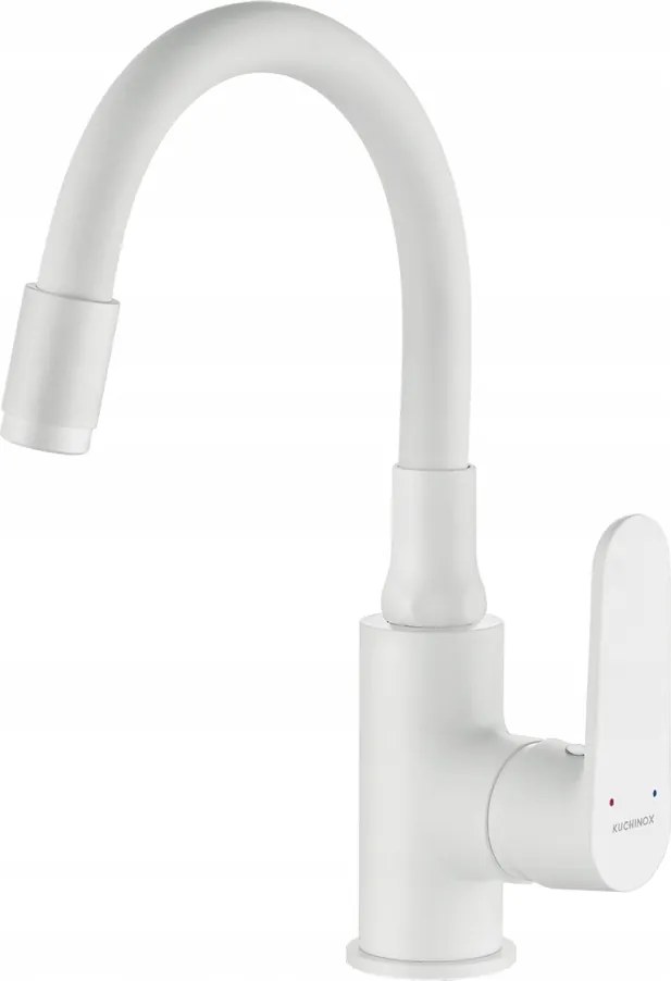 Mosdó Csaptelep Flexibilis Kifolyócsővel, Fehér