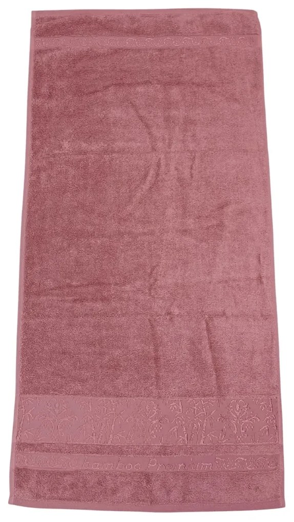 Bambusz törölköző rózsaszín klasszikus 70x140cm TiaHome