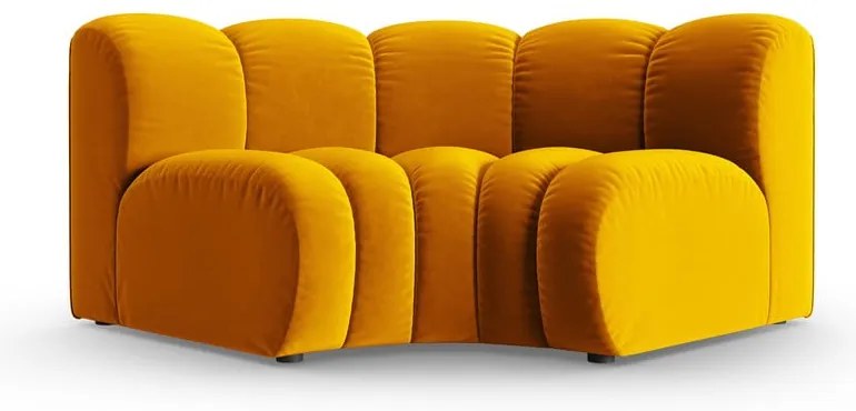 Sárga bársony kanapé modul (variálható sarok) Lupine – Micadoni