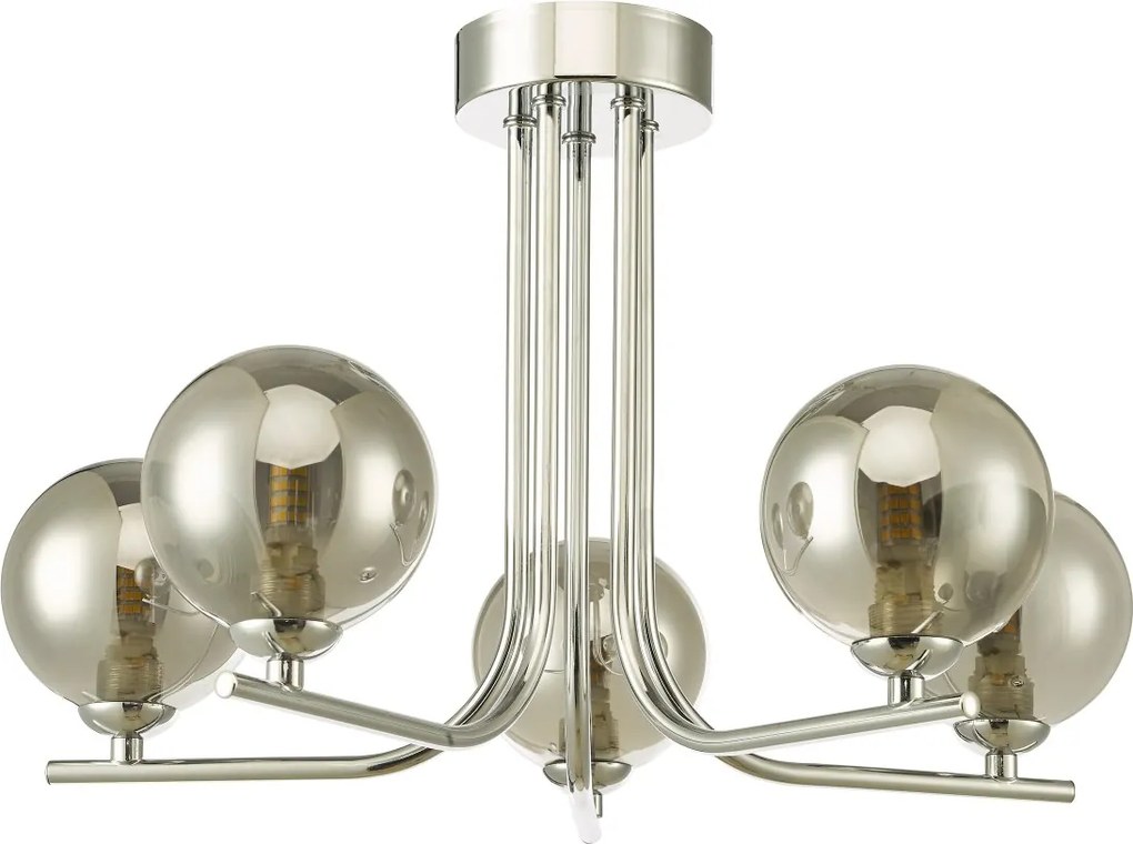 Dar Lighting modern mennyezeti lámpa cradle csiszolt króm darcra5450-01