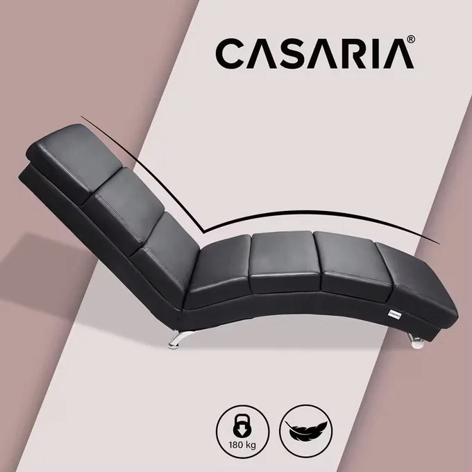 Casaria® London napozóágy - fekete