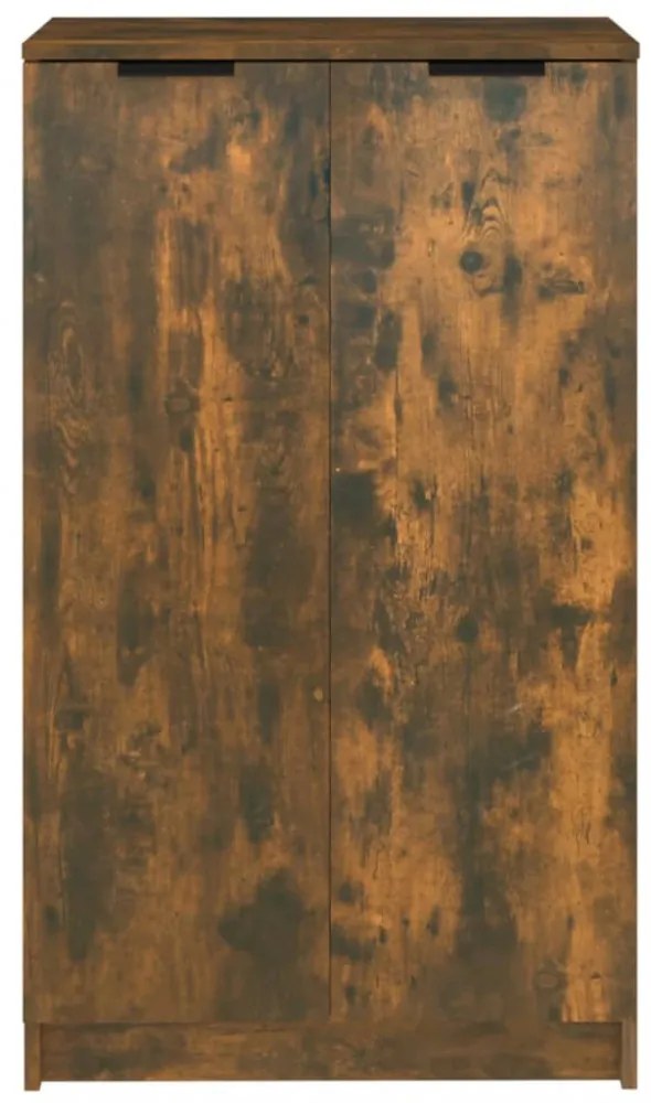 füstös tölgyszínű szerelt fa cipősszekrény 59 x 35 x 100 cm