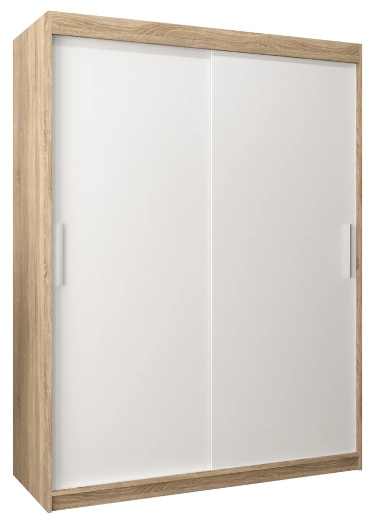 Ruhásszekrény 150 cm Toki (szonoma tölgy + matt fehér). 1064828