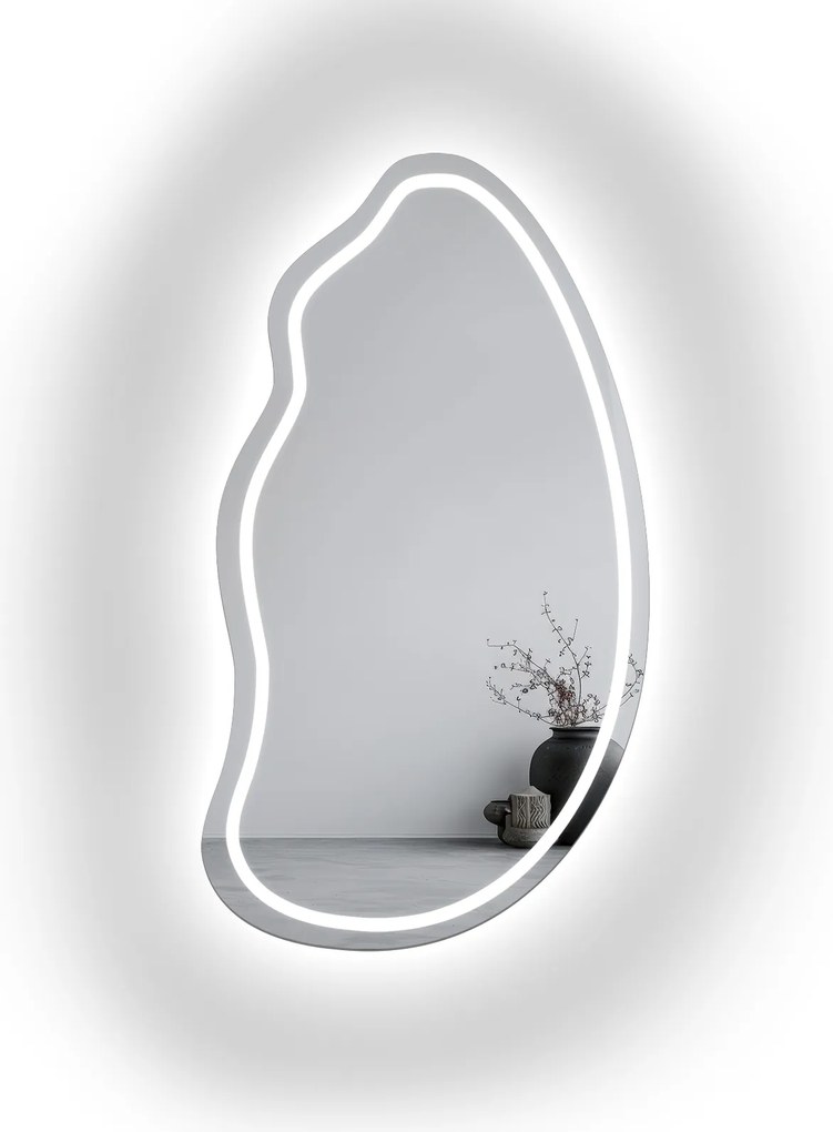 Topaz organikus homokfúvott tükör Led háttérvilágítással II 80x140