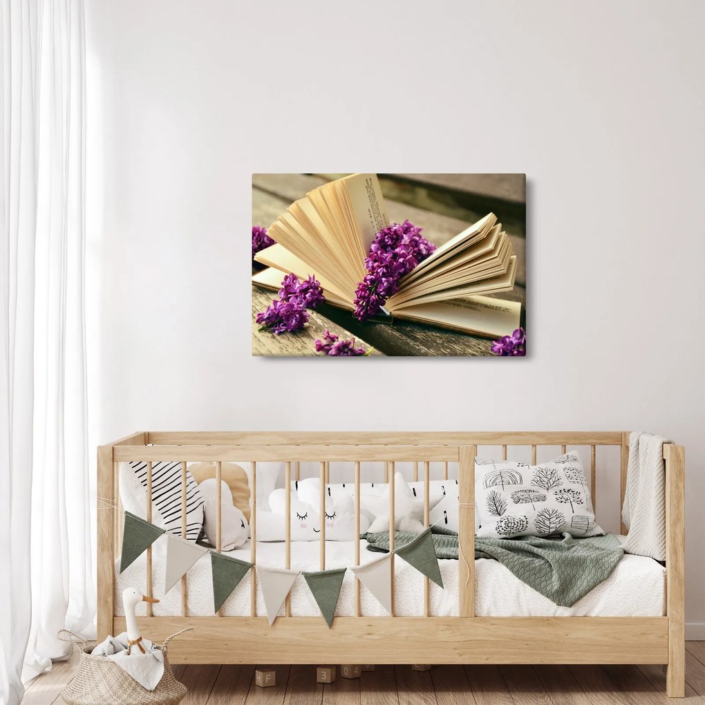 Kép egy levendula könyvről (90x60 cm)