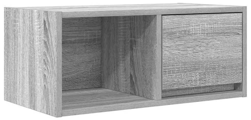 2 db szürke sonoma szerelt fa fali TV-szekrény 60x31x25,5 cm