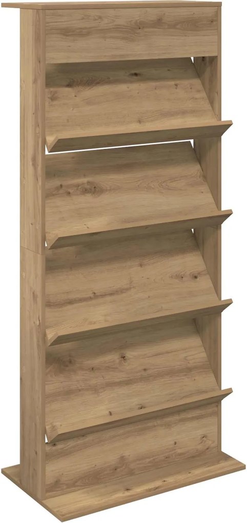 vidaXL Magazin állvány Artisan tölgy 70 x 41 x 156 cm Faanyag