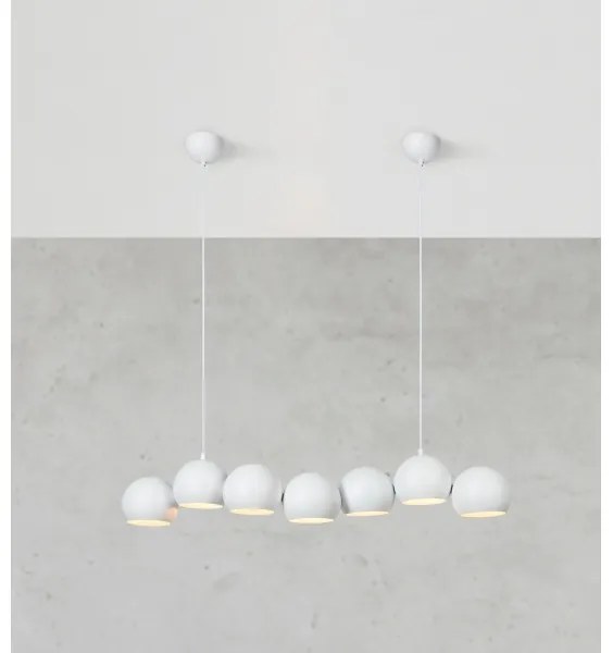 Markslöjd 108859 - Csillár zsinóron CUPOLO 7xE14/40W/230V fehér