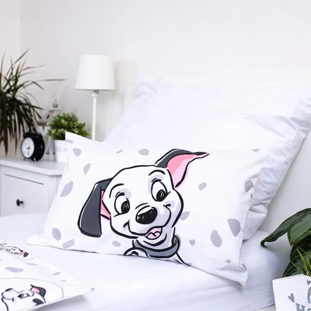 Fehér pamut gyerek ágyneműhuzat babaágyhoz 100x135 cm 101 Dalmatians – Jerry Fabrics