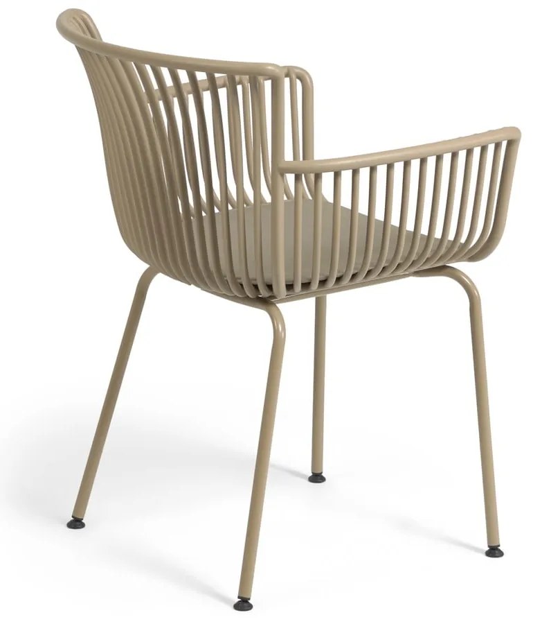 Bézs fém-műanyag kerti szék Surpika – Kave Home
