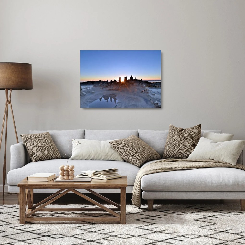 Egy homokos táj képe (üvegen) (70x50 cm)