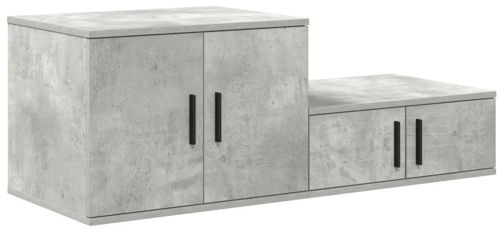 Tárolószekrény Beton Szürke 118x41x40 cm Mérnöki Fa