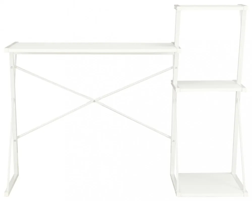fehér íróasztal polccal 116 x 50 x 93 cm