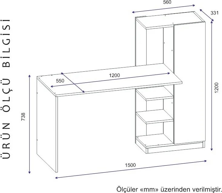 Yagiz Anthracite íróasztal