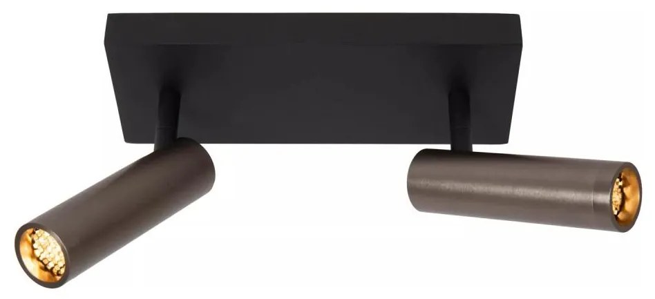 Lucide 22974/02/15 - GRADO spotlámpa 2xGU10/8W/230V fekete/barna
