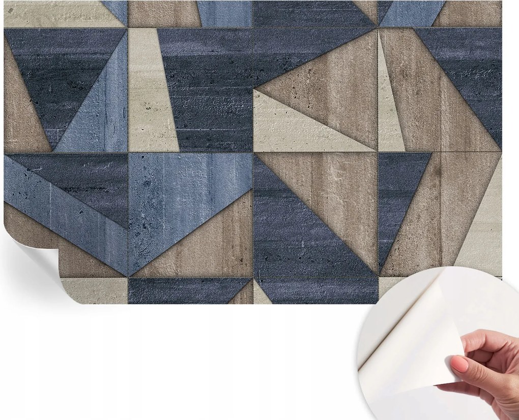 Öntapadós tapéta Divatos 3D fali ragasztó Geometrikus minták 416x254