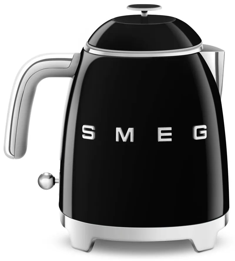 Fekete rozsdamentes acél vízforraló 800 ml Retro Style – SMEG