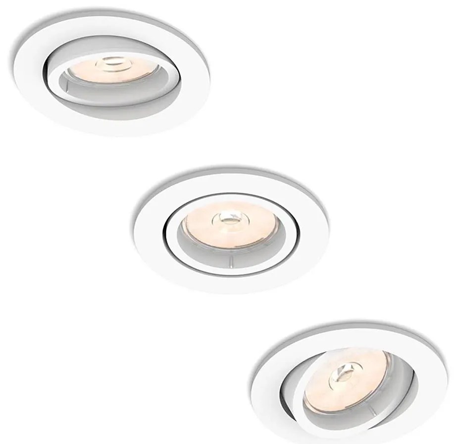 Philips 50393/31/PN - Készlet 3 x beépíthető lámpa DONEGAL 3xGU10/5,5W/230V