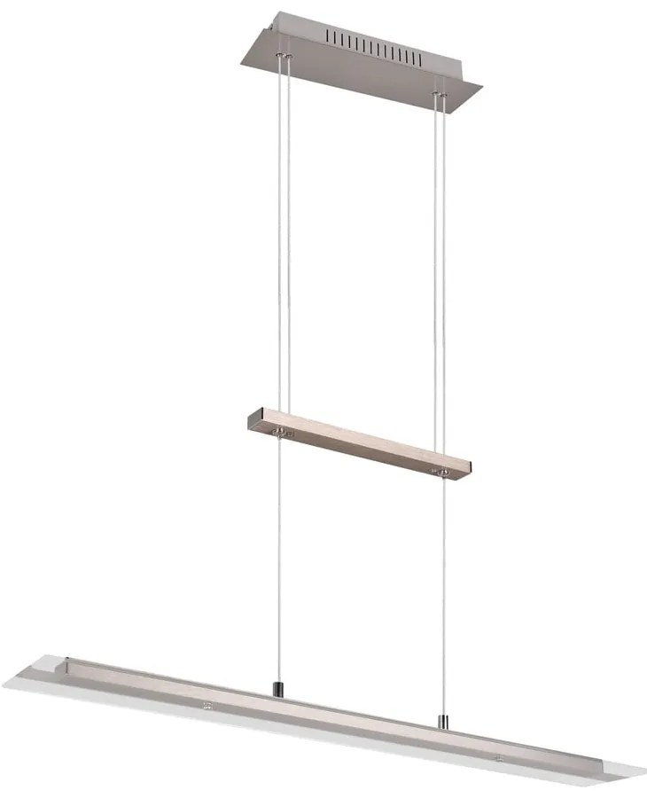 Szürke LED függőlámpa üveg búrával Milos – Trio