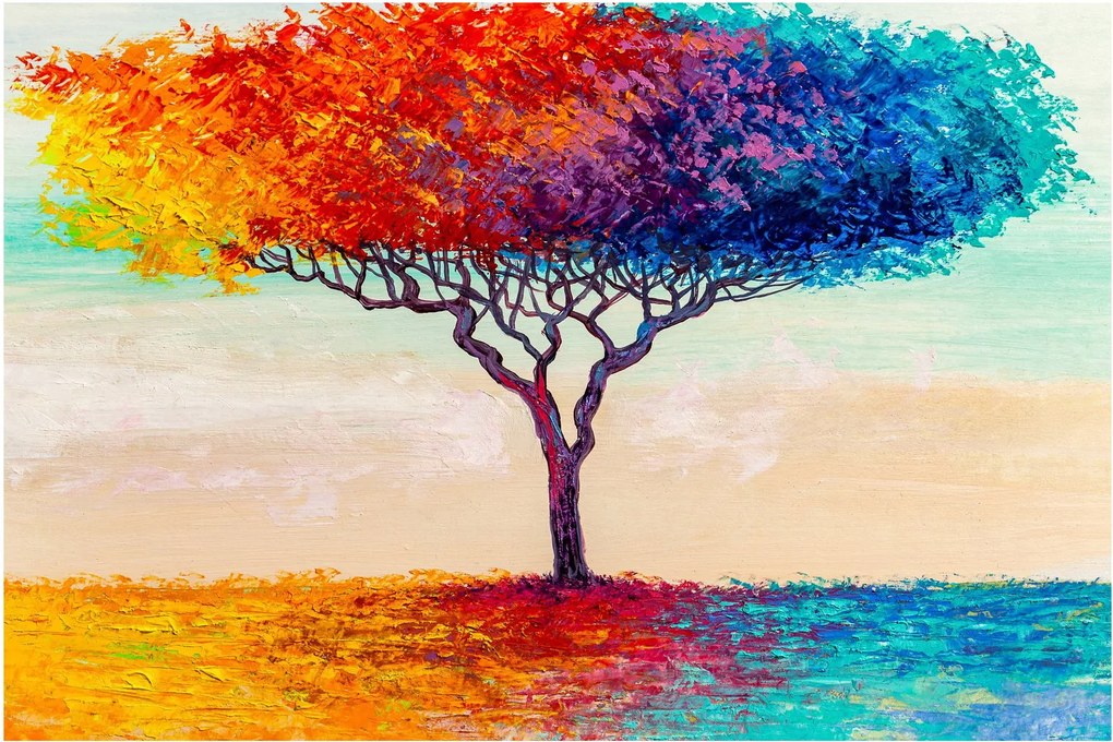 Egy festett fa képe (90x60 cm)