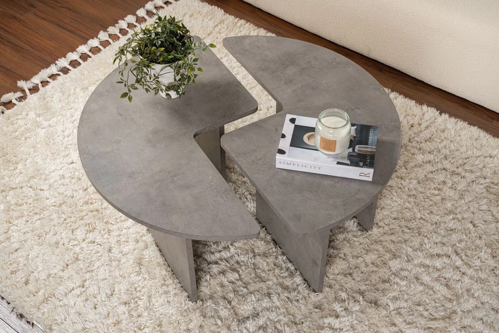 Dohányzóasztal Moira - Concrete Grey
