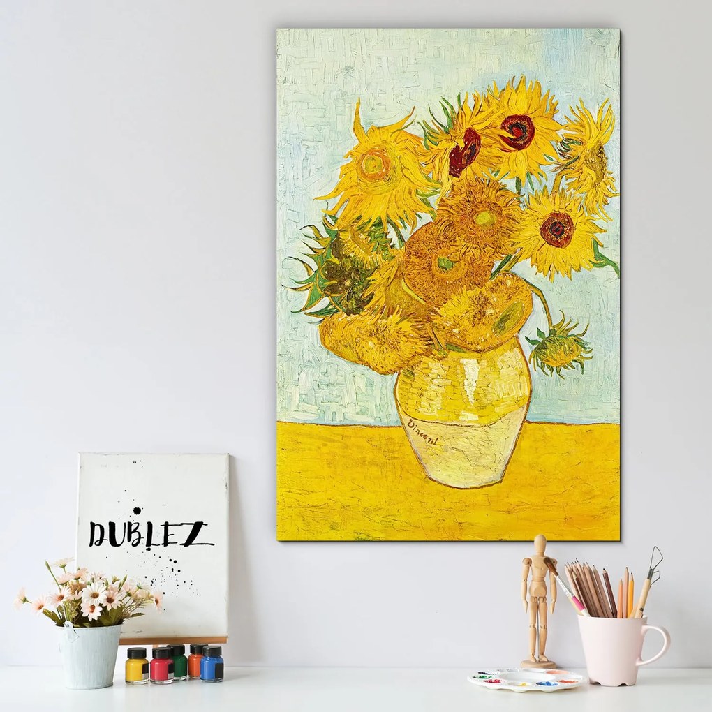 DUBLEZ | Reprodukció - Vincent van Gogh - Napraforgók (1888) | Prémium UV nyomtatás